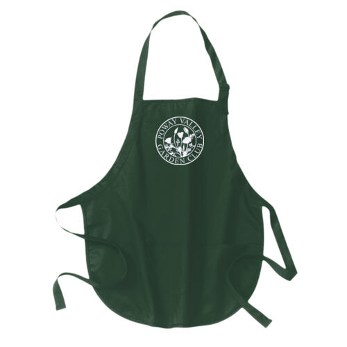 Medium Length Apron with Pouch Pockets, White Logo Thumbnail
