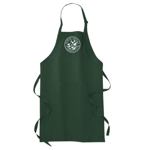 Full Length Apron with Pockets, White Logo Thumbnail